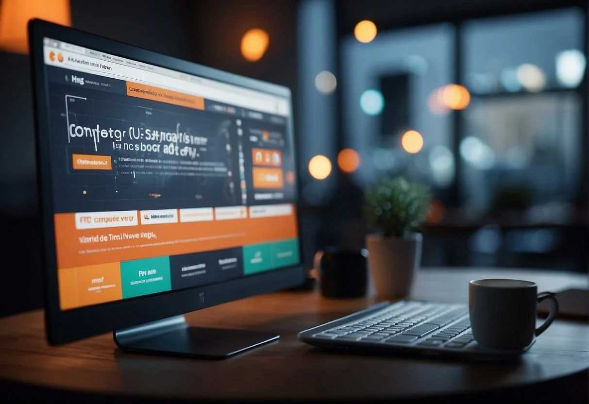 A computer screen displaying a digital campaign with UTM parameters being applied in a marketing platform like HubSpot