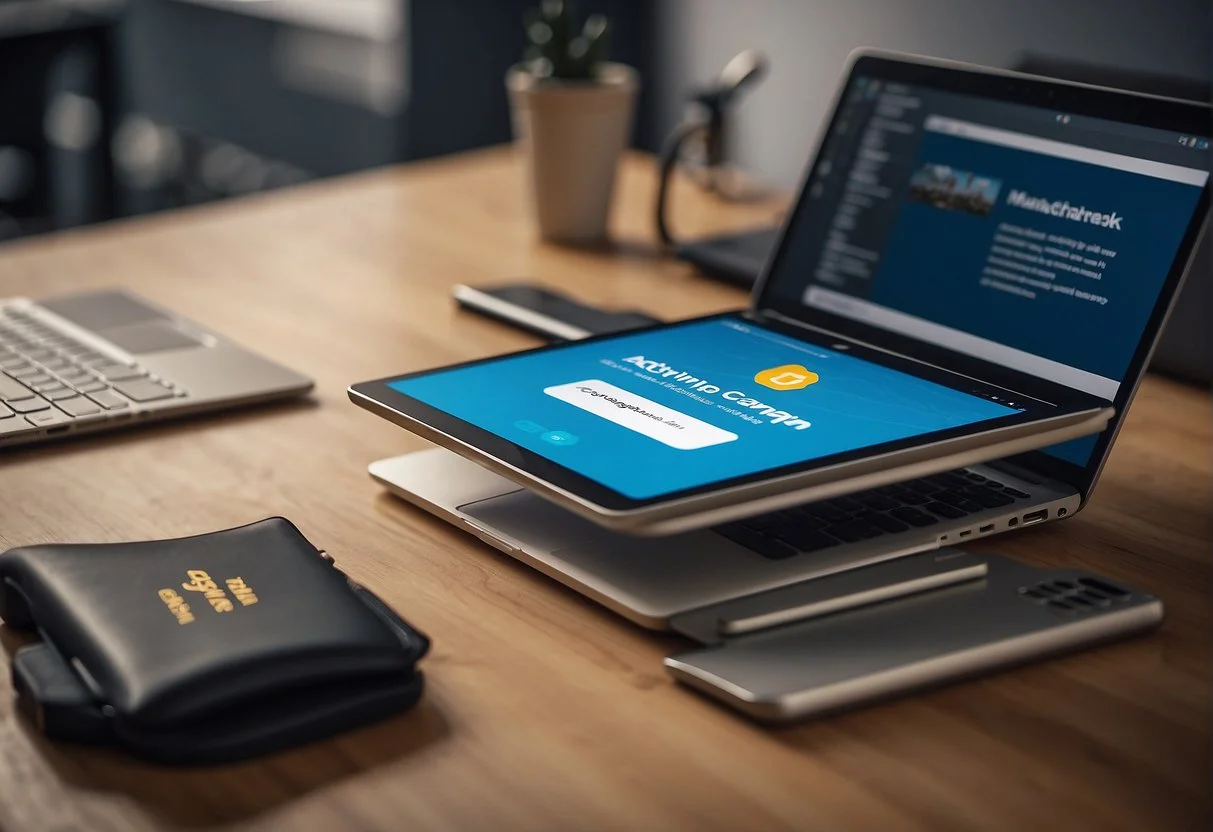 Two platforms side by side, one labeled "activecampaign" and the other "mailchimp." Each platform showcases its features in a clear and concise manner