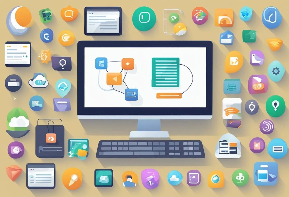 Illustration of marketing data integrations and attribution connections