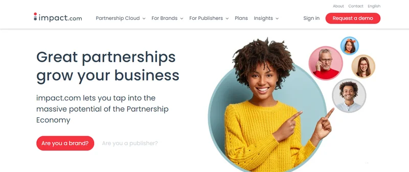 Impact.com dashboard