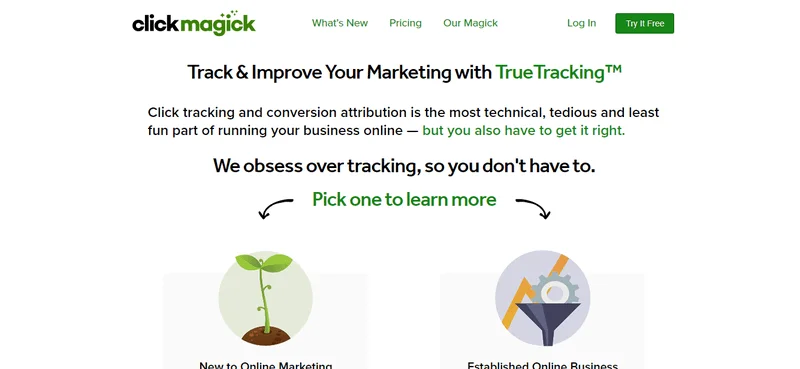 ClickMagick dashboard
