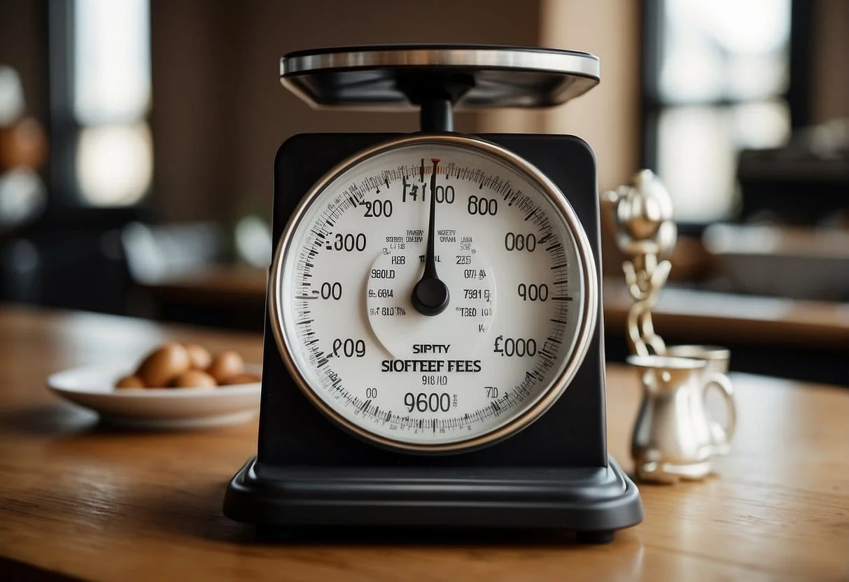 A scale with "Costs and Fees" on one side and "Etsy" and "Shopify" on the other, tipping slightly in favor of Shopify