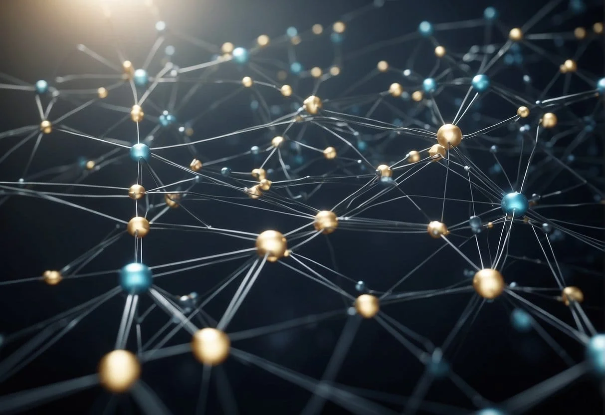A network of interconnected nodes representing different attribution models, with arrows indicating the flow of influence between them